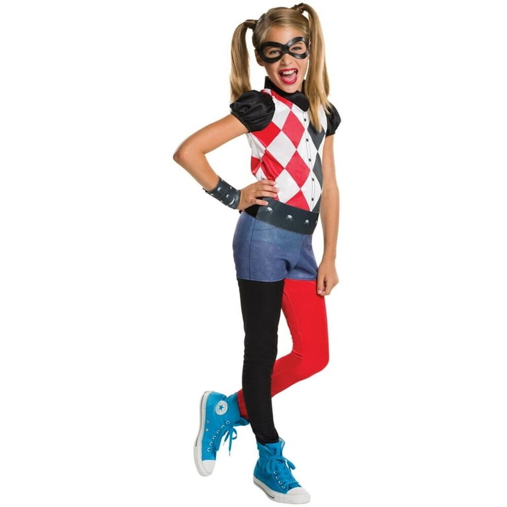 NEW! DC Comics Harley Quinn Halloween Fancy-Dress Costume for Child, Big Girls M